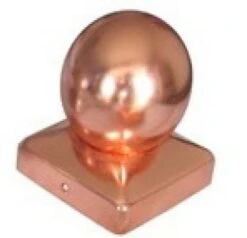 Chapeau De Poteau Boule Cuivre 71mm