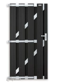 Cloture Composite Anthracite 180x180cm -Pas Cher Intergardshop Magasin 007927 composiet deur design antra alu 90x180