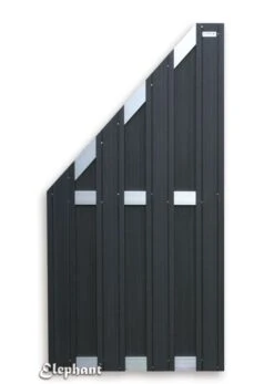 Cloture Composite Anthracite 180x180cm -Pas Cher Intergardshop Magasin 007942 composiet scherm design diagonal antra alu 90x180 93