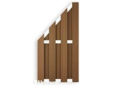 Clôture En Composite Aluminium 180x180cm -Pas Cher Intergardshop Magasin 008381 composiet scherm design diagonal bruin alu 90x180 93