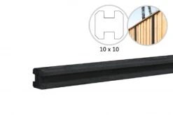 Poteau Beton Pour Clôture Anthracite 10x10x270cm