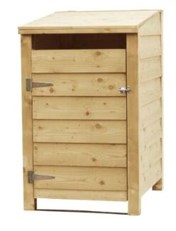 Cache Poubelle En Bois Arrière Fermée 129x80X91cm