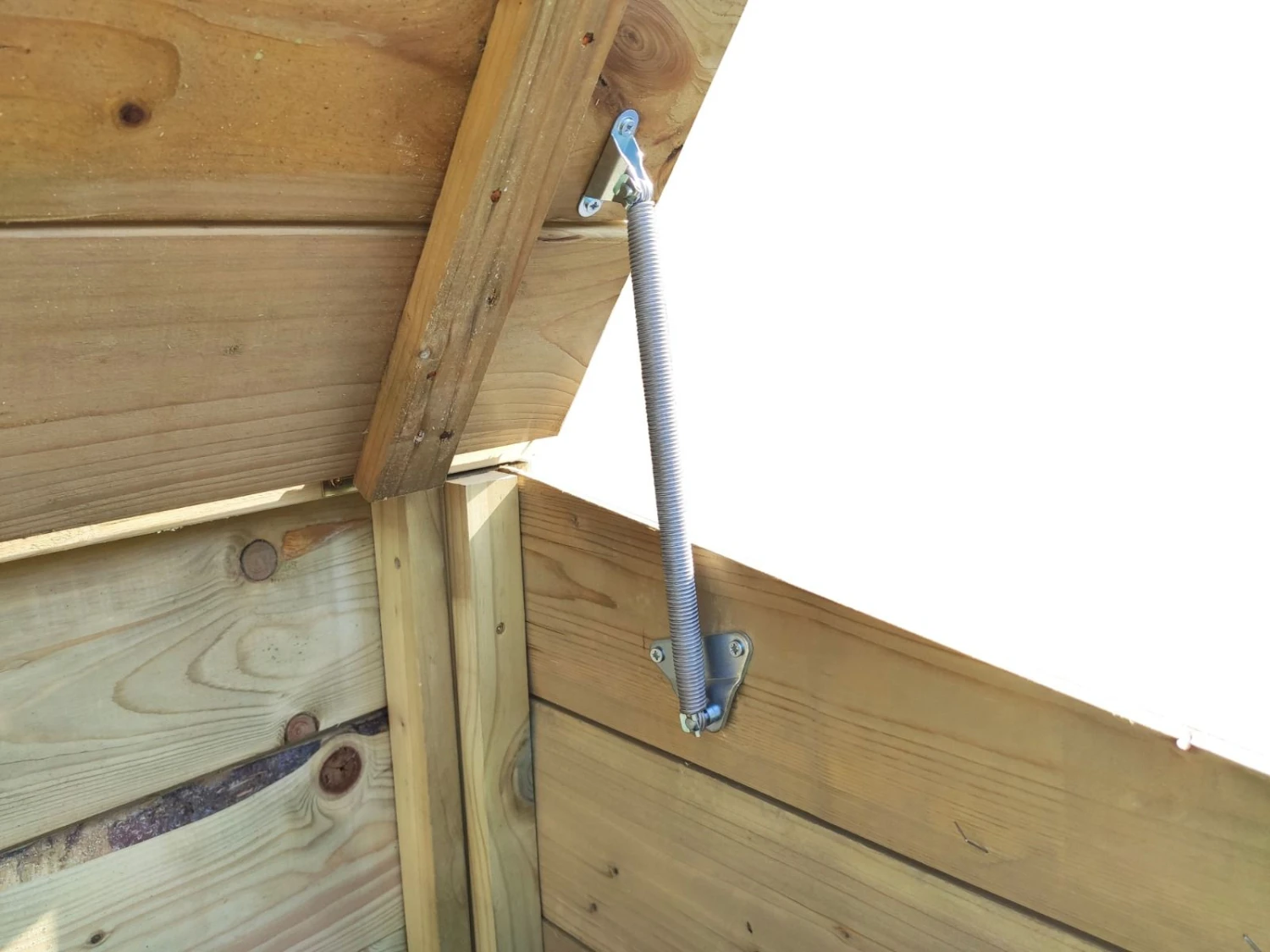 Cache Poubelle En Bois Arrière Fermée 129x80X91cm 2 Cache Poubelle En Bois Arrière Fermée 129x80X91cm – Image 2