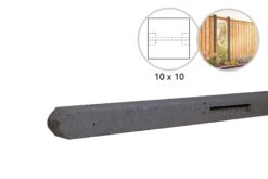 Clôture Bois Béton Noir 200x190cm -Pas Cher Intergardshop Magasin 13035 basic stampbeton antraciet 280cm t.b.v. rechtscherm tussenpaal 3