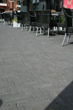 Pave En Beton Noir Tambourine 10x10x6cm (m2) -Pas Cher Intergardshop Magasin 204100 tambour waalformaat antraciet 12