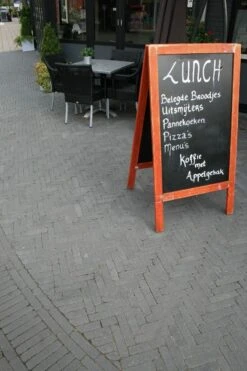 Pave En Beton Noir Tambourine 10x10x6cm (m2) -Pas Cher Intergardshop Magasin 204100 tambour waalformaat antraciet 6