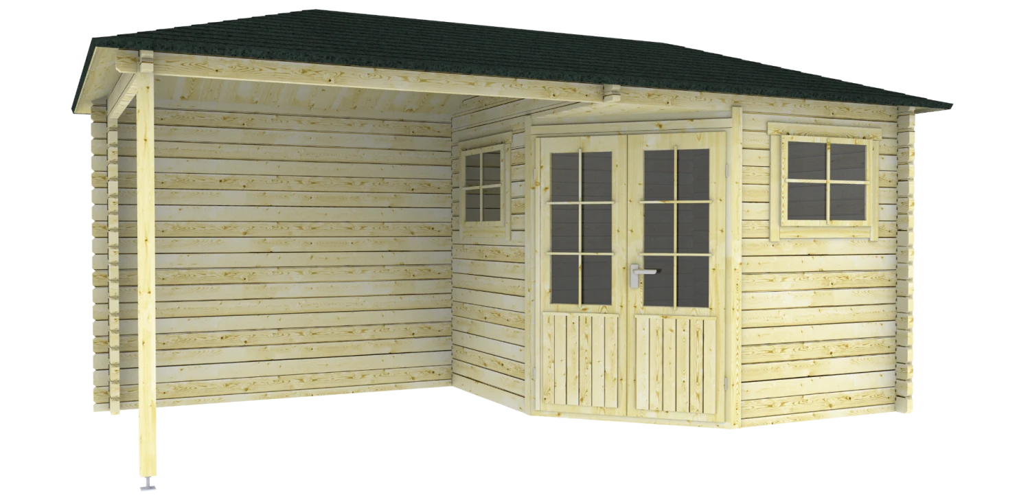 Abri De Jardin En Bois Wembley Toit à Quatre Pentes 500x250cm 2 Abri De Jardin En Bois Wembley Toit à Quatre Pentes 500x250cm – Image 2