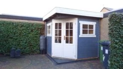 Cabanne Abri De Jardin Toit Plat D'angle Modern 250x250cm / 28mm -Pas Cher Intergardshop Magasin 2556 gecoat 5