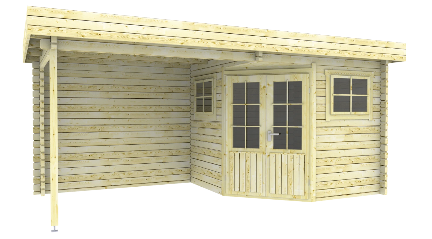 Abri De Jardin En Bois Windsor Toit Plat 500x250cm 6 Abri De Jardin En Bois Windsor Toit Plat 500x250cm – Image 6