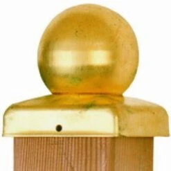 Chapeau De Poteau Boule Laiton 91mm
