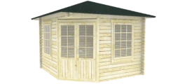 Cabanne Abri De Jardin En Bois Mansfield 3x3m -Pas Cher Intergardshop Magasin 3055g blank