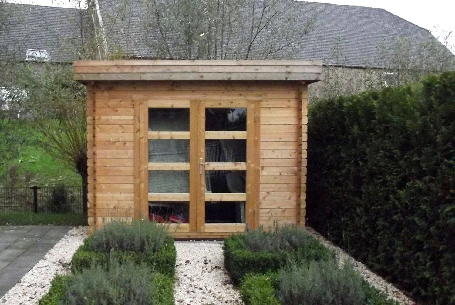 Cabanne Abri De Jardin Toit Plat Modern 300x250cm / 28mm 8 Cabanne Abri De Jardin Toit Plat Modern 300x250cm / 28mm – Image 8