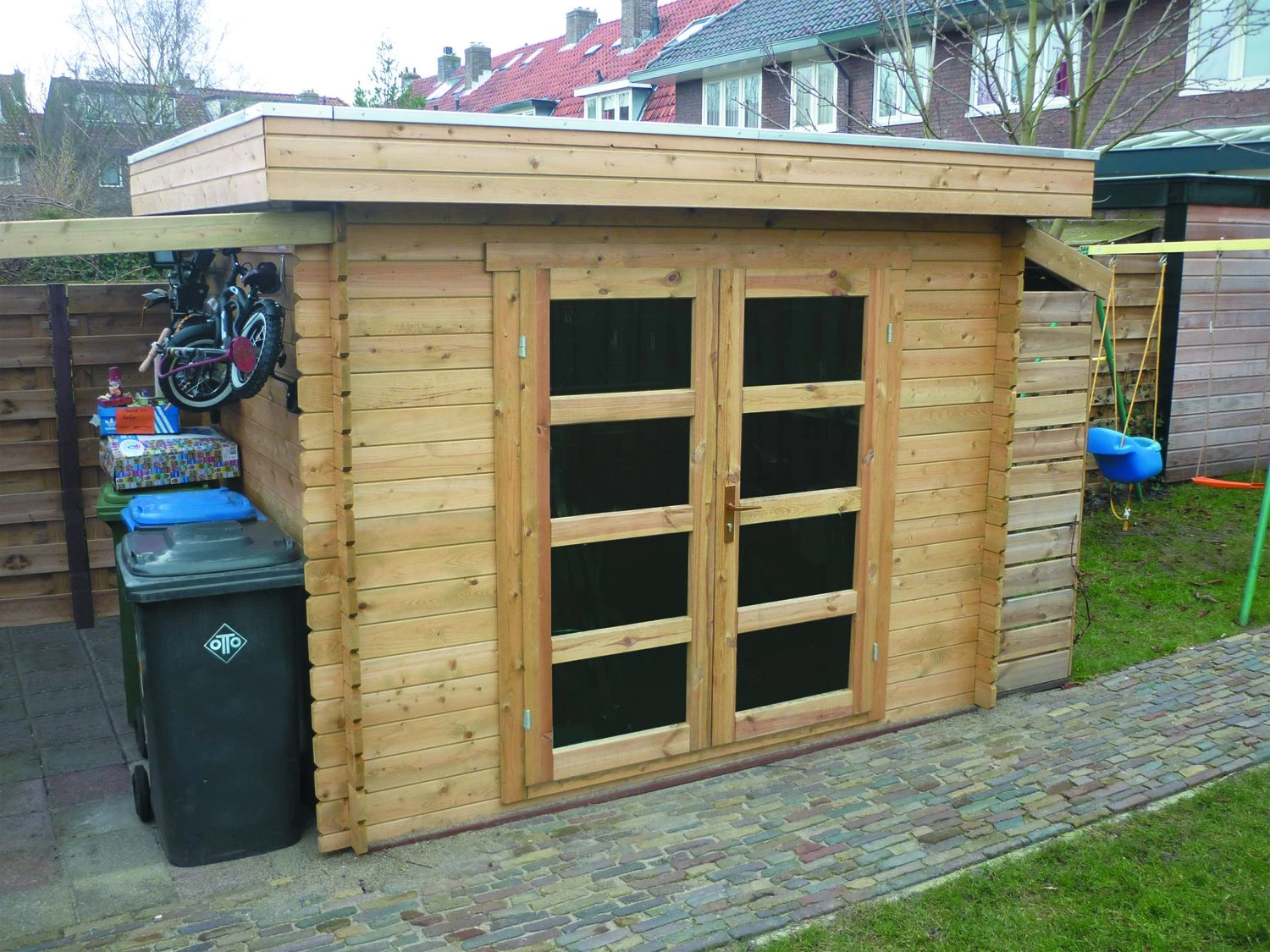 Cabanne Abri De Jardin Toit Plat Modern 300x250cm / 28mm 11 Cabanne Abri De Jardin Toit Plat Modern 300x250cm / 28mm – Image 11