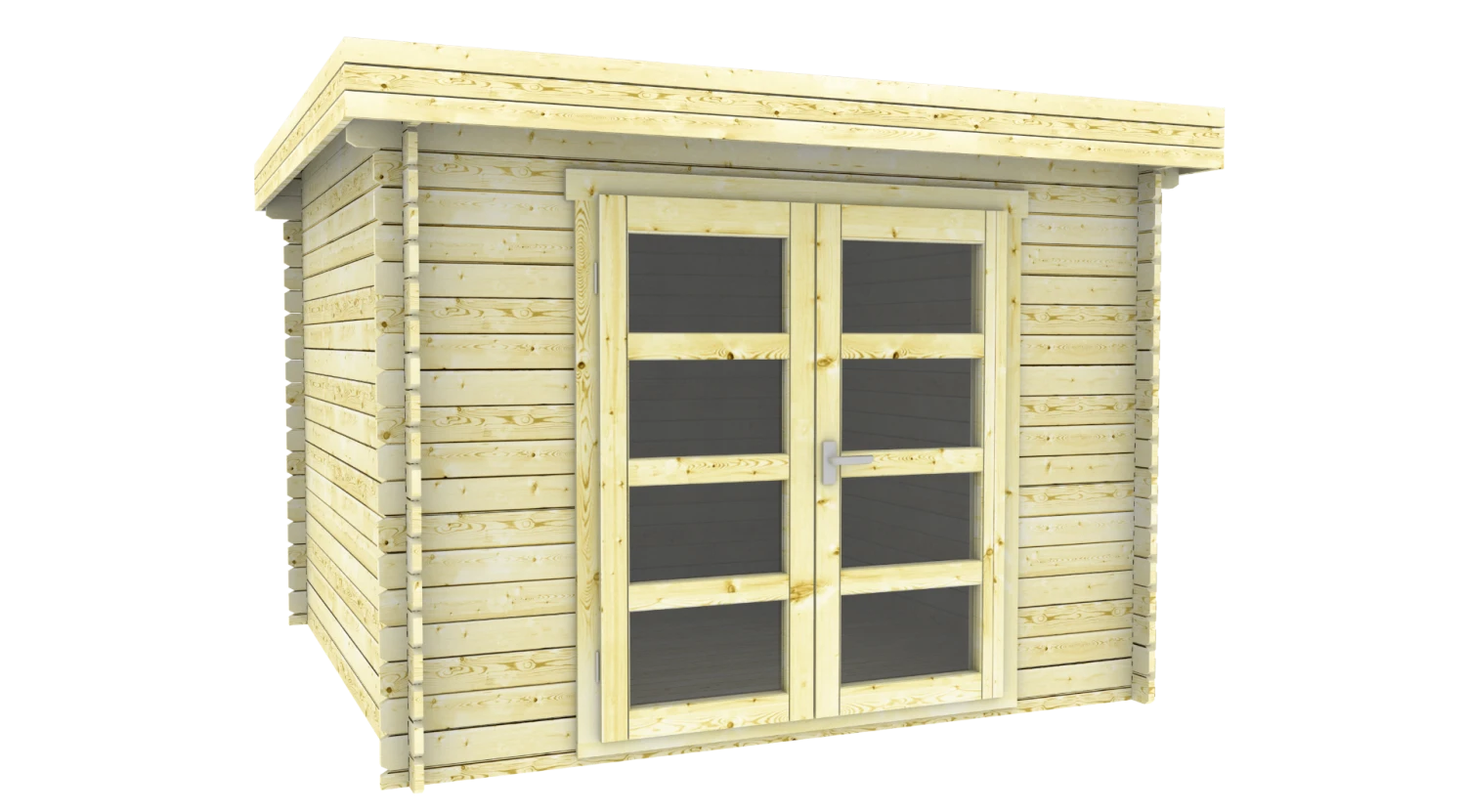 Cabanne Abri De Jardin Toit Plat Modern 300x250cm / 28mm 4 Cabanne Abri De Jardin Toit Plat Modern 300x250cm / 28mm – Image 4