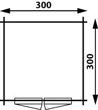 Cabanne Abri De Jardin Toit Plat Modern 300x300cm / 28mm 5 Cabanne Abri De Jardin Toit Plat Modern 300x300cm / 28mm – Image 5