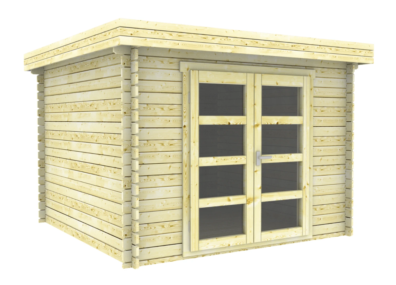 Cabanne Abri De Jardin Toit Plat Modern 300x300cm / 28mm 1 Cabanne Abri De Jardin Toit Plat Modern 300x300cm / 28mm