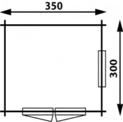 Abri De Jardin En Bois Luton 350x300cm -Pas Cher Intergardshop Magasin 3530k