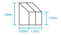 Serre Murale De Jardin 132x69cm -Pas Cher Intergardshop Magasin 8718215761006 8