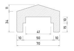 Dessus De Clôture En Bois Tropical 180cm -Pas Cher Intergardshop Magasin afdeklat hardhout technische tekening