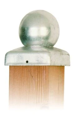 Chapeau De Poteau Boule Acier Galvanisé 121mm