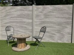 Clôture Béton Bamboostone 200x200cm -Pas Cher Intergardshop Magasin baj betonmaterialen bamboo cementgrijs ral7030 1