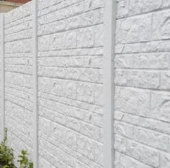 Clôture Béton Fencestone 200x231cm -Pas Cher Intergardshop Magasin betonschutting fencestone wit detail