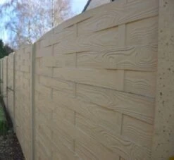 Clôture Béton Weavestone 200x193cm Double Face -Pas Cher Intergardshop Magasin betonschutting vlechtwerk beige 1