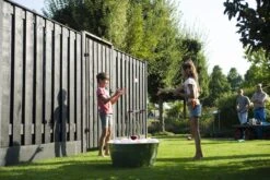 Clôture Bois Béton Noir 200x190cm