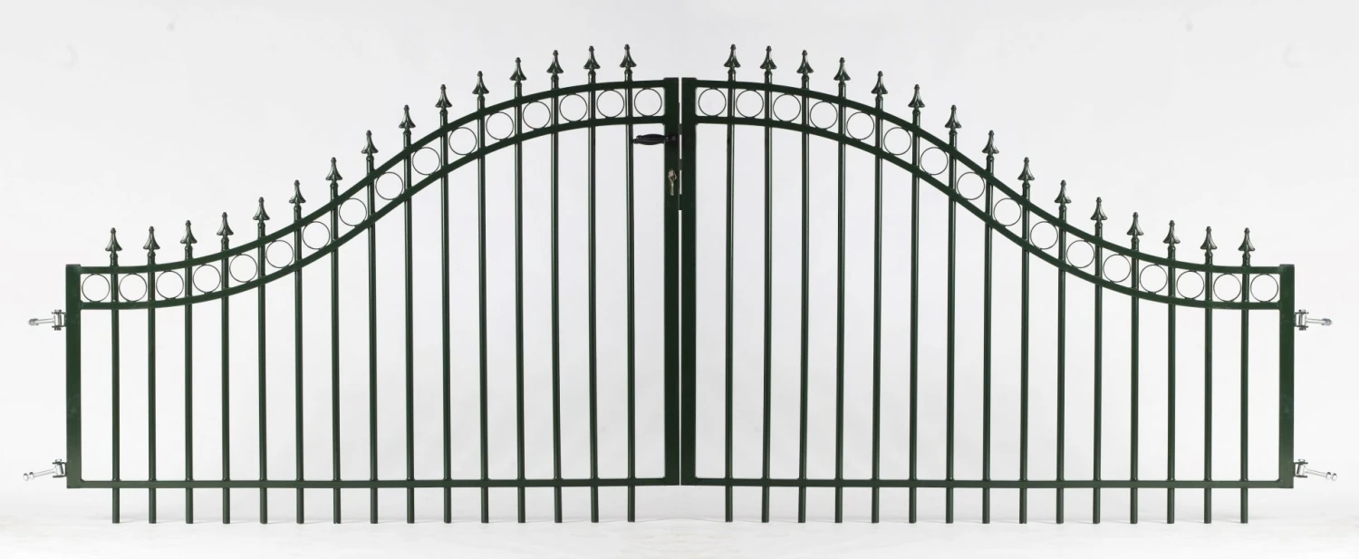 Portail Fer Forgé De Luxe, Galvanise 60/110x338cm 1 Portail Fer Forgé De Luxe, Galvanise 60/110x338cm