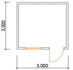 Cabanne Abri De Jardin En Bois Derby 3x3m