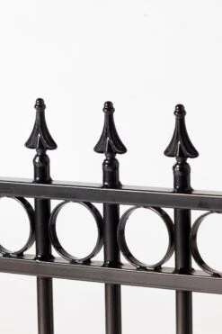 Portillon Fer Forgé De Luxe 90x60cm 13 Portillon Fer Forgé De Luxe 90x60cm -Pas Cher Intergardshop Magasin detail classic hek zwart custom 6