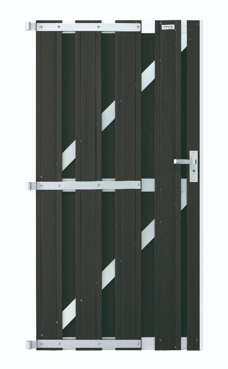 Portillon Jardin WPC Composite Anthracite 90x180cm 1 Portillon Jardin WPC Composite Anthracite 90x180cm