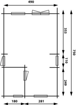 Cabane Maison En Bois Stavanger 5.2x7.8m (94mm) 10 Cabane Maison En Bois Stavanger 5.2x7.8m (94mm) -Pas Cher Intergardshop Magasin fjord