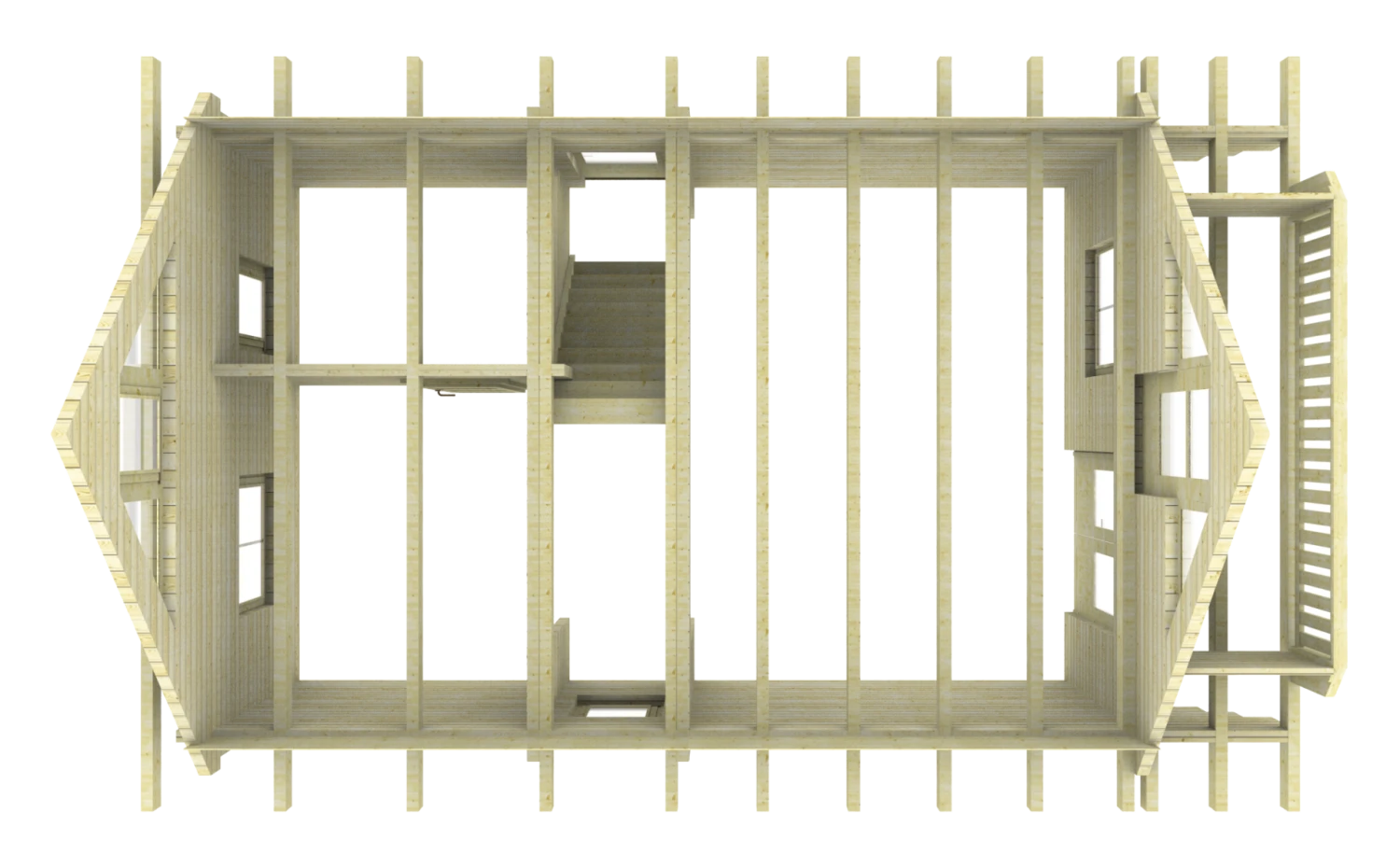 Cabane Maison En Bois Stavanger 5.2x7.8m (94mm) 7 Cabane Maison En Bois Stavanger 5.2x7.8m (94mm) – Image 7