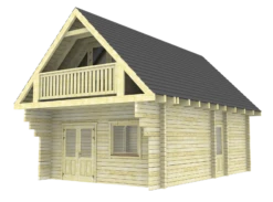 Cabane Maison En Bois Stavanger 5.2x7.8m (94mm) 12 Cabane Maison En Bois Stavanger 5.2x7.8m (94mm) -Pas Cher Intergardshop Magasin fjord zijaanzicht 1