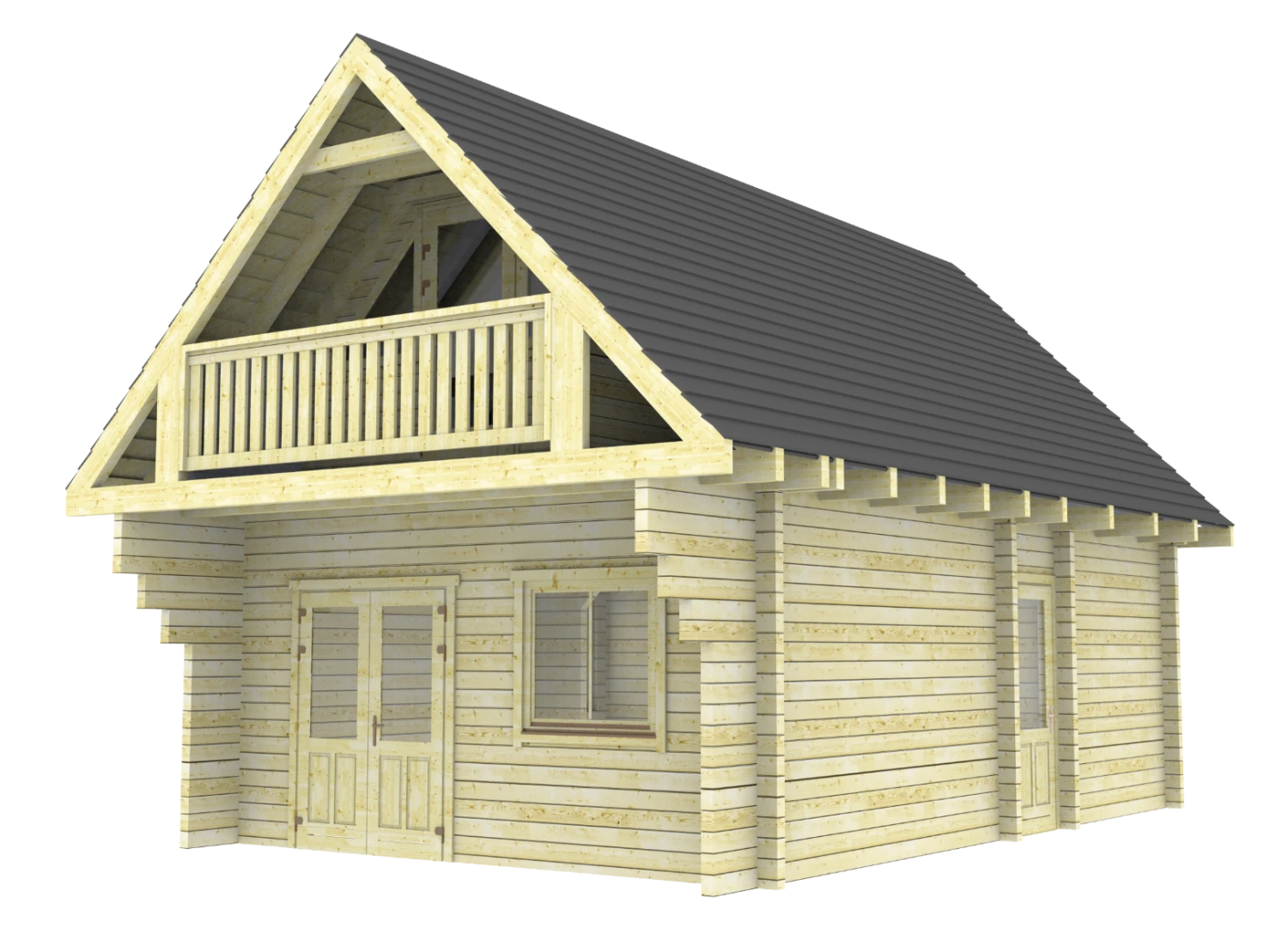 Cabane Maison En Bois Stavanger 5.2x7.8m (94mm) 6 Cabane Maison En Bois Stavanger 5.2x7.8m (94mm) – Image 6