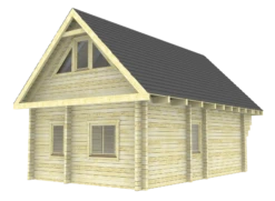 Cabane Maison En Bois Stavanger 5.2x7.8m (94mm) 11 Cabane Maison En Bois Stavanger 5.2x7.8m (94mm) -Pas Cher Intergardshop Magasin fjord zijaanzicht 2