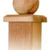 Chapeau De Poteau Bois Boule 80mm