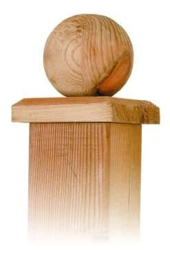 Chapeau De Poteau Bois Boule 80mm