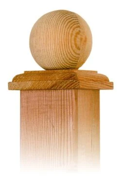 Chapeau De Poteau Bois Boule 100mm