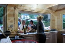 Kiosque En Bois 3x3m -Pas Cher Intergardshop Magasin interieur kiosque commercial en bois massif 1