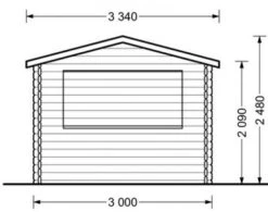 Kiosque En Bois 3x3m -Pas Cher Intergardshop Magasin kiosk voorkant