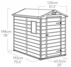 Abri De Jardin Résine 132x192x198cm En PVC -Pas Cher Intergardshop Magasin kunststof tuinhuisje 130x190cm techn