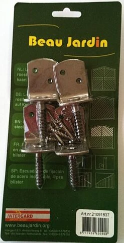 Equerre Cloture En Bois Inox 4pcs