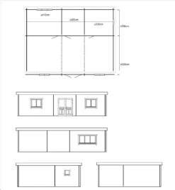 Chalet Soins Informels En Bois 10,3x7,3m (70mm) -Pas Cher Intergardshop Magasin mantelzorgwoning technisch