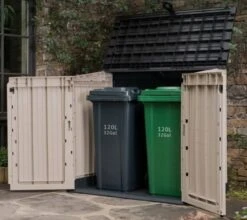 Cache Poubelle Plastique Double