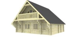 Cabane Maison En Bois 8.8x7.8m (94mm) -Pas Cher Intergardshop Magasin noorwegen zijaanzicht 1