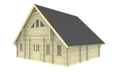 Cabane Maison En Bois 8.8x7.8m (94mm) -Pas Cher Intergardshop Magasin noorwegen zijaanzicht 2