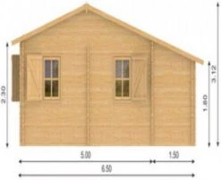 Cabane Maison En Bois Oxford 6,5x8,8m -Pas Cher Intergardshop Magasin oxford back 350