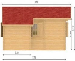 Cabane Maison En Bois Oxford 6,5x8,8m -Pas Cher Intergardshop Magasin oxford left 350